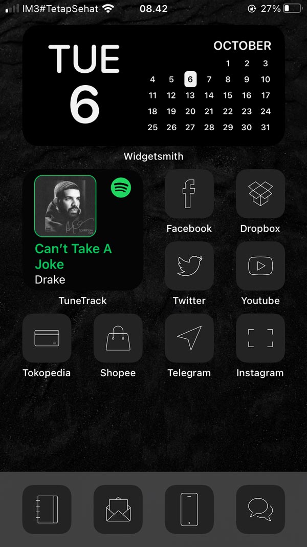 iOS 14 icon pack Slate Grey