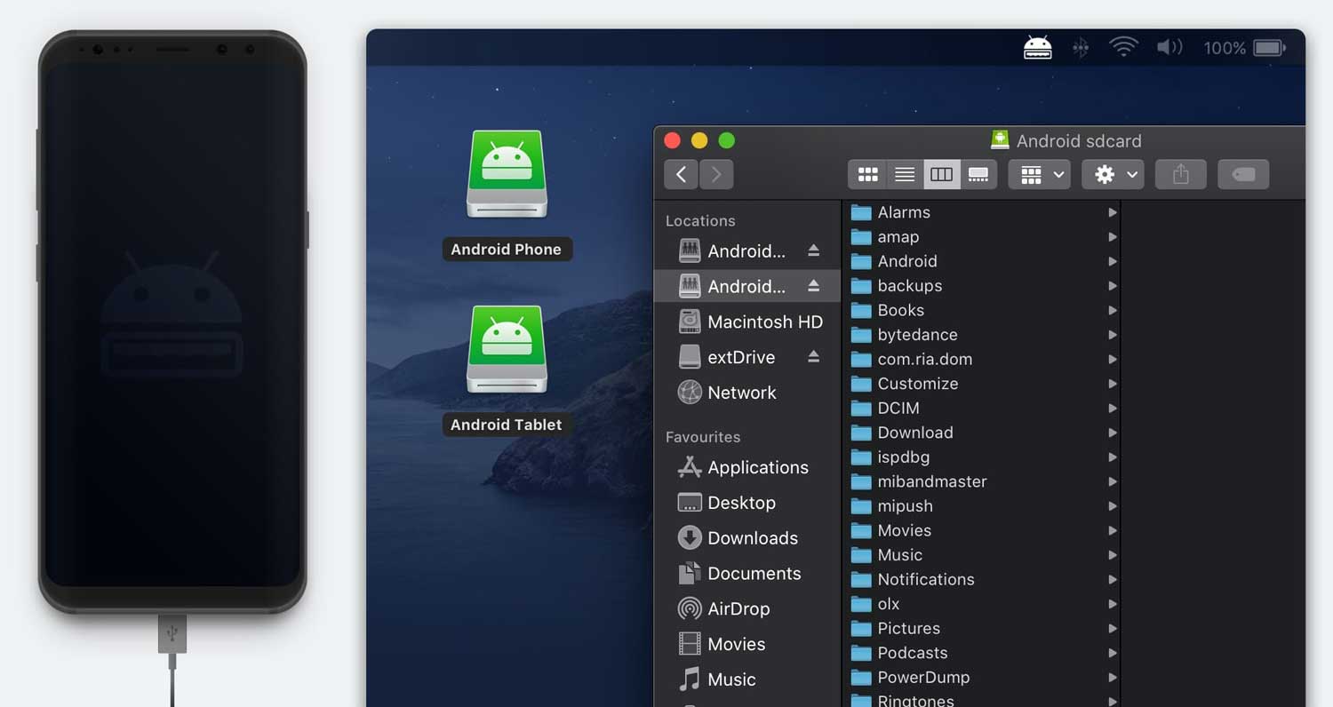 alternatif aplikasi transfer file android ke macbook